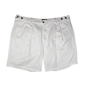 Vintage Givenchy Activewear White Pleated Stretch Chino Shorts sz 40